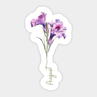 Gladiolus - Birth Month Flower for August Sticker